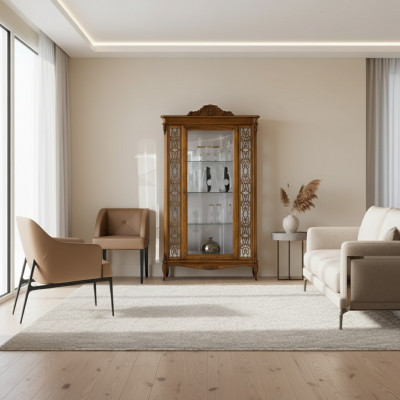 Vitrine Italienesch Luxus Miwwelen Vitrinen Anrichte Glas Schaf Design