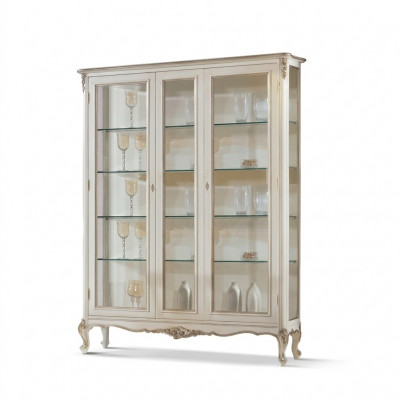 Glasvitrine 2 Dieren Holzvitrinen Wunnzëmmer Schief Design Miwwelen Nei