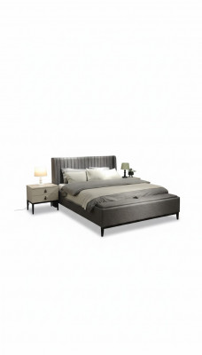 Luxuriéis Bett mat Bank Exklusiven Design a Héichqualitativ Veraarbechtung