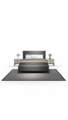 Modern Bett + Bank + 2x Nuetsdëscher zugläich Funktionell an Komfortabel