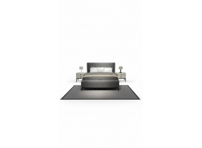 Modern Bett + Bank + 2x Nuetsdëscher zugläich Funktionell an Komfortabel