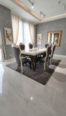 Modern 6x Stiilder Iesszëmmerstull Luxus 6x Stiilder Set Holz Designerstullen