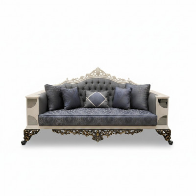 Luxuriéis 3-Sëtzersofa Edel Sofa Elegant Wunnzëmmer Art Deco Sofa Neit