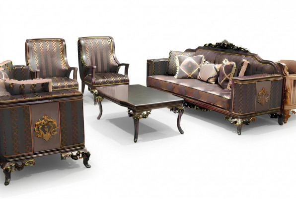 Luxuriéis 3 Deeler Sofagarnitur Set Sofa 3 Sëtz Relax 2x Sessel Deluxe