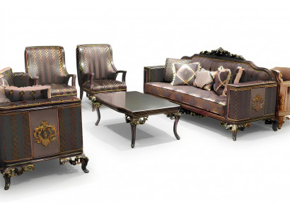 Luxuriéis 3 Deeler Sofagarnitur Set Sofa 3 Sëtz Relax 2x Sessel Deluxe