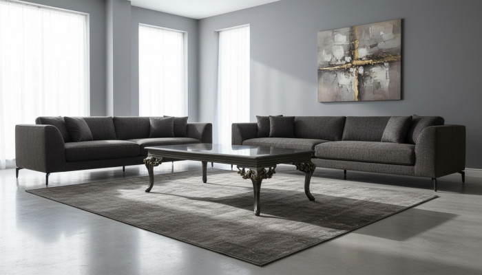 Designer Taupe Canapé Dësch Wunnzëmmer Canapé Dësch Wunnzëmmermiwwelen