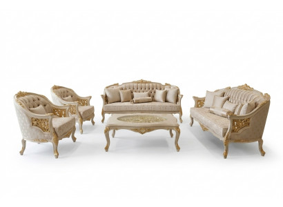 Exklusiv Luxus Sofagarnitur 3 3 1 1 Sëtzer Modern Wunnzëmmer Set Edlem Set