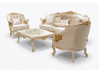 Modern Luxus Sofagarnitur Set 2x Sofa 3-Sëtzer Wunnzëmmer Set Mat Edele Stull