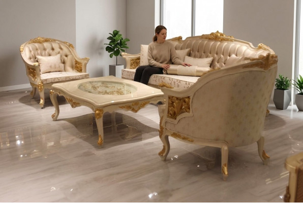 Premium Wunnzëmmer Sofa Luxusief Sëtzmodern Sëtz Sofagarnitur Nei