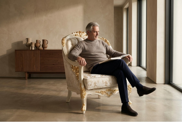 Edel Wunnzëmmer Fauteuil gemittleche Fauteuil Sëtz modernen Sëtzen Neien