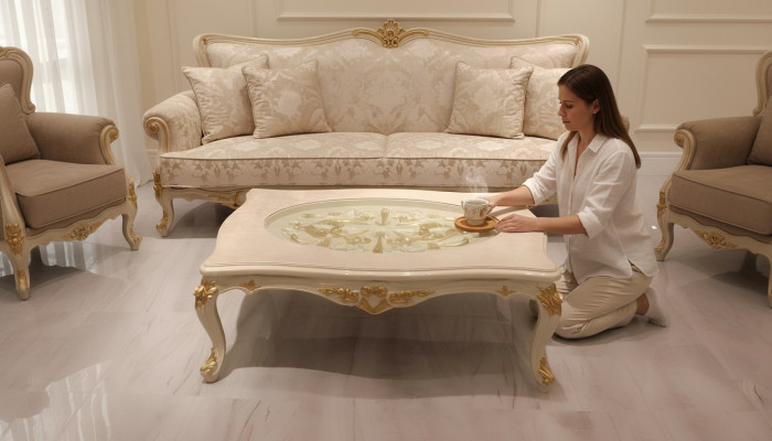 Opulenten Wunnzëmmer Dësch modernen Kaffisdësch Nei Deluxe Miwwelen