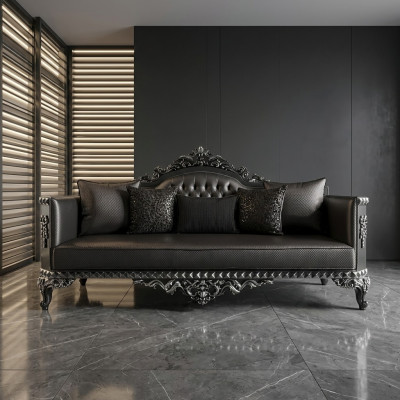 Edelt dräisëtzer Sofa Modernen 3-Sëtzer Stilvollen Sofa 3-Sëtzer Brong