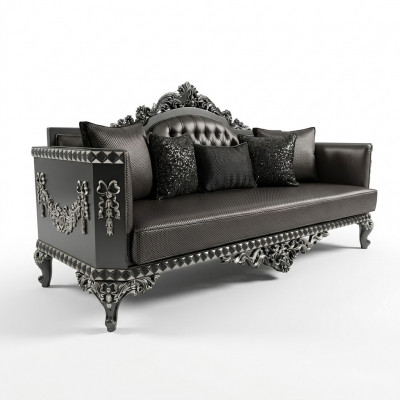 Edelt dräisëtzer Sofa Modernen 3-Sëtzer Stilvollen Sofa 3-Sëtzer Brong