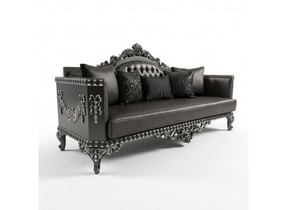 Edelt dräisëtzer Sofa Modernen 3-Sëtzer Stilvollen Sofa 3-Sëtzer Brong
