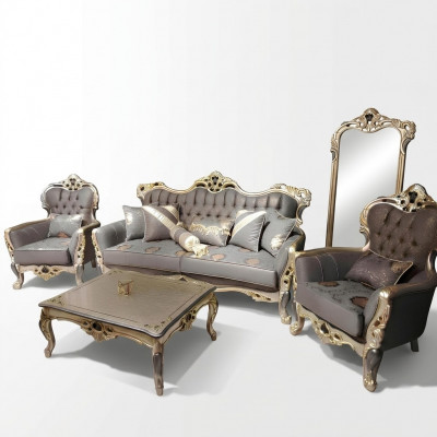 Stilvoll Chesterfield Stuff set Sofagarnitur 3+1+1 Sëtzer Canapé