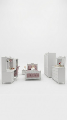 Designer Komplett-Kannerzëmmer-Set Schlofzëmmer-Set Kanner-Jugend-Miwwelen