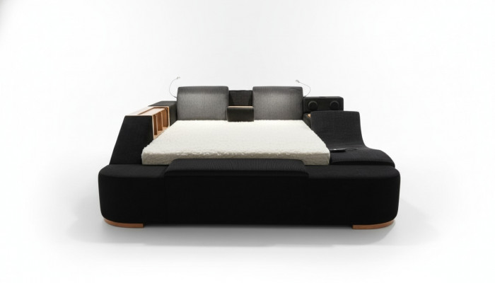 Faarweg Schlofkummer Miwwelen faarweg Miwwelen Bett Better Schwaarz Modern Bett