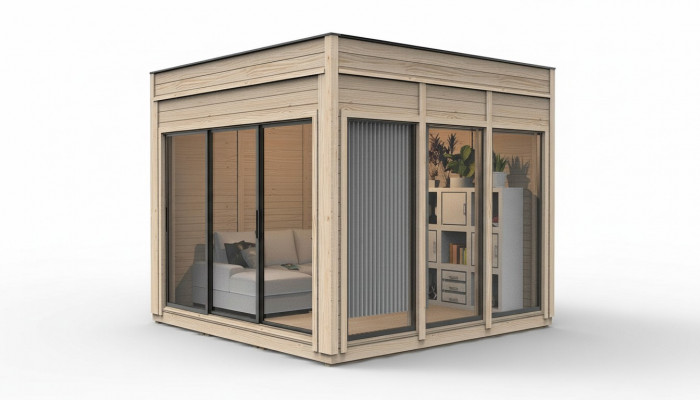 Campinghaus Gaarden Haus Holzhaus Vakanzhaus Gaardenhaus Haischen 354x354x318