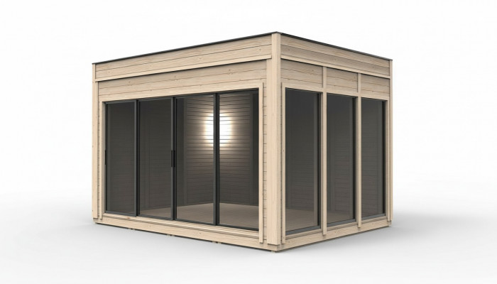 Campinghaus Holzhaus Gaardenhaus Camping Haischen Fäerdechshaus 464cm