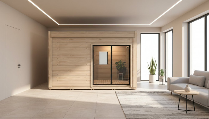 Sauna Dréchesauna Holzdampbad Saunafass Landhaus Gaart Saunaen Häischen