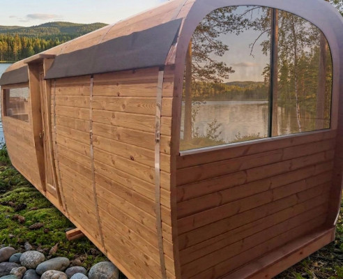 Holzsauna Baussesauna Holz Kieferholz Saunahaus Sauna Haischen Haus