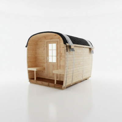 Sauna Holz Dréchensauna Gaart Holzsauna Outdoor Saunaen 300x230x270