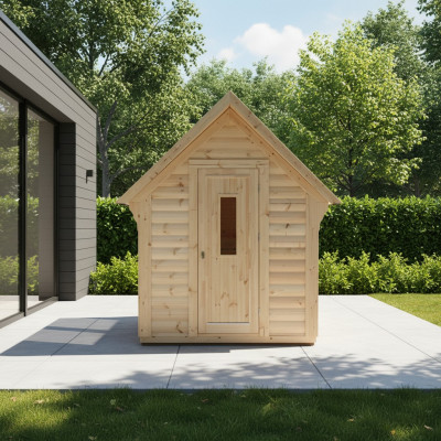 Sauna Holz Gaart Holzsauna Outdoor Saunen Dréchesauna 220x250x180
