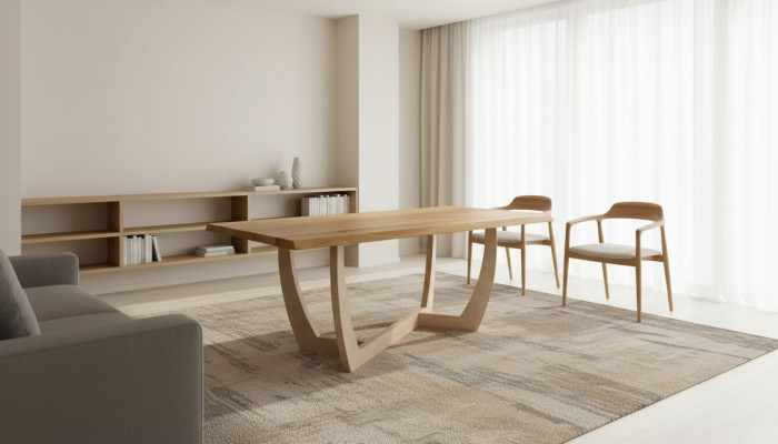 Iesszëmmer Iessdësch 180cm Holz Kichendësch Dësch 90x180 brong modern