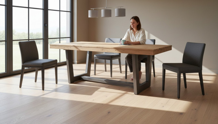 Iessdësch Holzdësch Auszuchbar Iessdëscher Dësch 160/240 x 90 x 78 cm Stil Modern