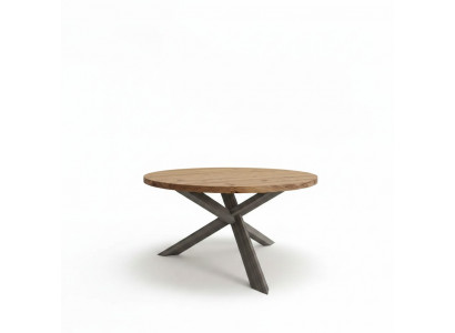 Iesszëmmer Ronn Iessdësch Holz ronnen Kichen Dësch Stil modern brong 140cm