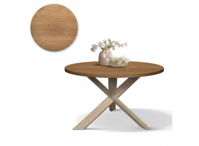 Ronn Kichen Iessdësch Couchdësch Faarf Braun Stil Modern Holz 140cm
