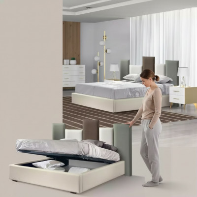 Bett Modern stilvoll Luxus-Schlofzëmmer Better Italienesch Miwwelen 180x200