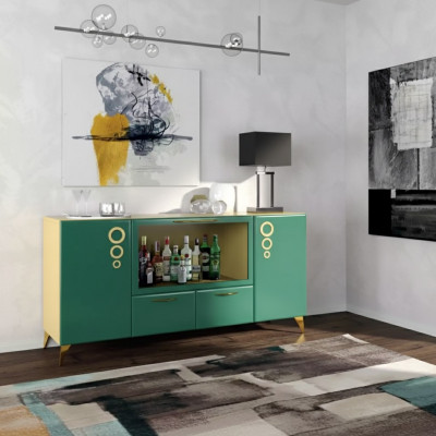 Sideboard Luxus nei Gréng Konsol Sideboards Modern Wunnzëmmer Kommoden Holz