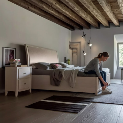 Bett 2x Nuetsdëscher Luxus Komplett Schlofzëmmer Set Miwwelen gro 3-deelech