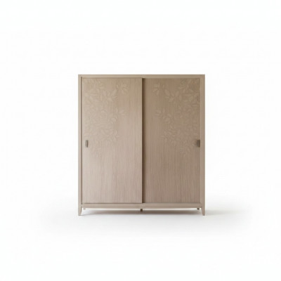 Schlofzëmmer Kleederschaf Material Holz Schaf Modern beige Schief