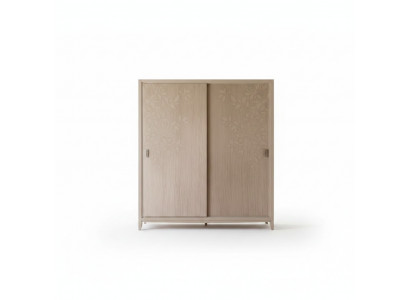 Schlofzëmmer Kleederschaf Material Holz Schaf Modern beige Schief