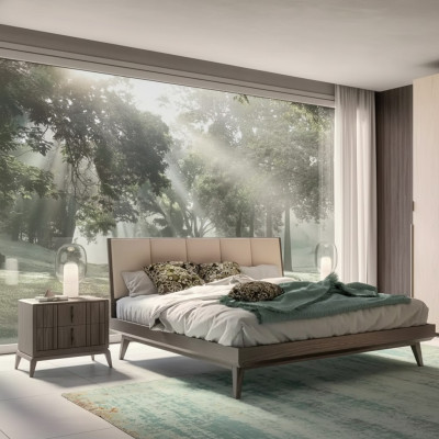 Schlofzëmmer Set Bett 2x Nuetsdëscher Design Luxus nei 3tlg Modern Better