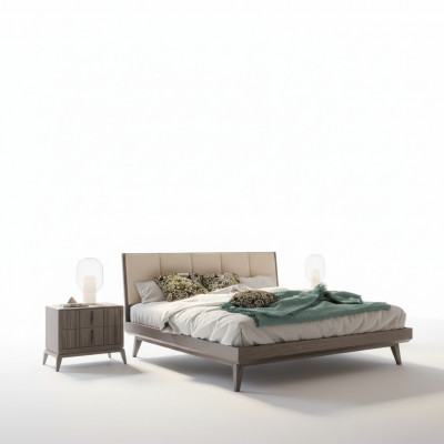 Schlofzëmmer Set Bett 2x Nuetsdëscher Design Luxus nei 3tlg Modern Better