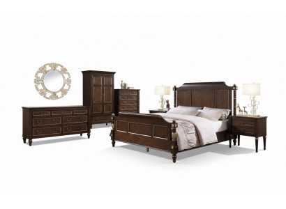 Bett 2x Nuetsdësch Kommode Komplett Schlofzëmmer Miwwelen Set 4 Deeler Neien