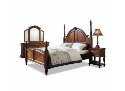 Schlofkummer Bett Klassesch Nei stilvoll am Moderne brong Holz Luxus