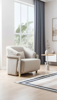 Sessel Miwwelen Eensëtzer Dréissessel Canapé 1 Sëtzer Wunnzëmmer Modern