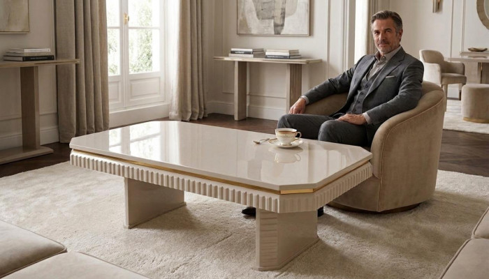 Couchtisch Wunnzëmmer Miwwelen Dësch Luxus Beistelltisch Modern Design