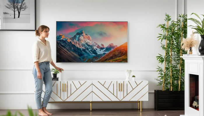 Wunnzëmmer TV Ständer Modern Holz Fernsehstänner Schaf Miwwelen