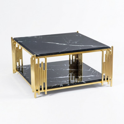 Canapé Dësch Wunnzëmmer Miwwelen Dësch Luxus Niewendësch schwaarz Design
