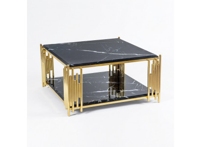 Canapé Dësch Wunnzëmmer Miwwelen Dësch Luxus Niewendësch schwaarz Design