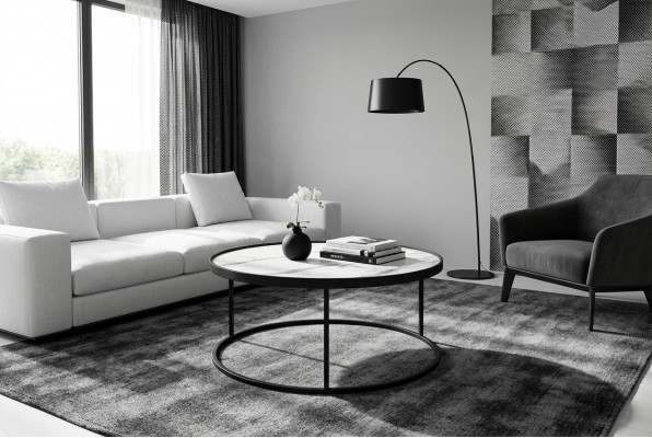 Couchtisch Luxus Wunnzëmmer Miwwelen Dësch schwaarz Bäistelltësch Design
