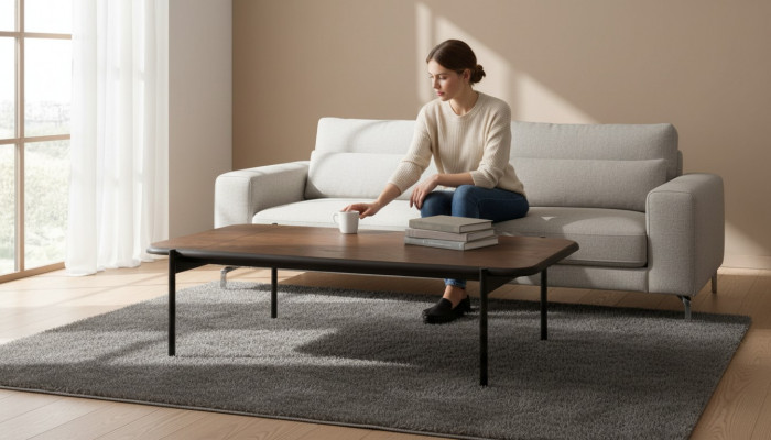Canapé Dësch Miwwelen Dësch Luxus nei brong Modern Wunnzëmmer Design