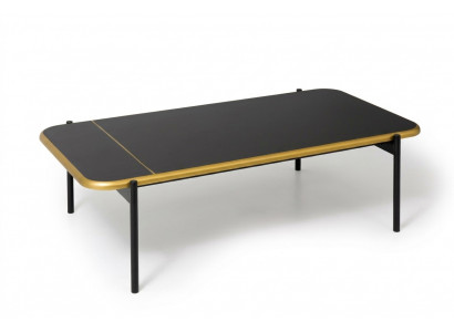 Miwwelen Dësch Luxus Modern Sofa Dësch Holz Wunnzëmmer Design schwaarz