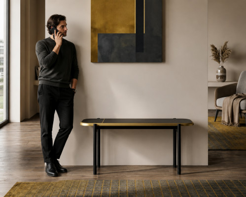 Couchtisch Modern Wunnzëmmer Miwwelen Dësch Luxus Bäitestëllt Dësch Design