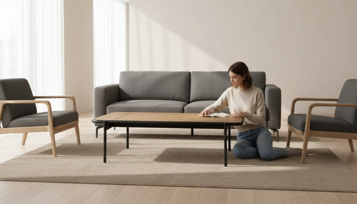 Wunnzëmmer Couchtisch Modern Miwwelen Dësch Luxus Säitendësch Design